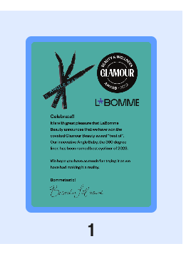 
                  
                    LaBomme Glamour Award Postcard
                  
                